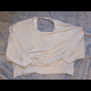 Love stitch speckled yoga sweatshirt